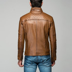 Eutalio Leather Jacket // Antique Brown (2XL)