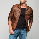Loris Leather Jacket // Antique Brown (XS)