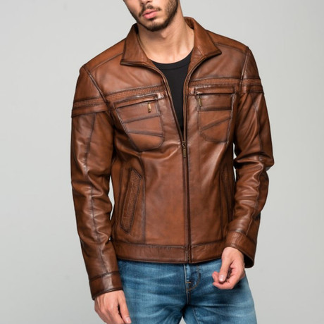 Loris Leather Jacket // Antique Brown (XS) - DEDA - Touch of Modern