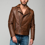 Aurelio Leather Jacket // Antique Brown (XL)
