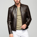 Mangiaracina Leather Jacket // Hazelnut Brown (2XL)