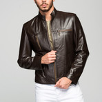 Mangiaracina Leather Jacket // Hazelnut Brown (S)