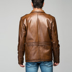 Simone Leather Jacket // Antique Brown (S)