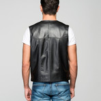 Coriolano Leather Vest // Black (XL)