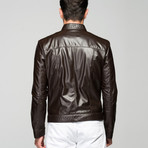 Mangiaracina Leather Jacket // Hazelnut Brown (XL)