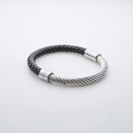 Jean Claude Jewelry // Cuff Bracelet // Black + Silver