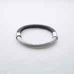 Jean Claude Jewelry // Cuff Bracelet // Black + Silver