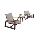 St Lucia // 3 Piece Outdoor Setting // Bronze + Coffee