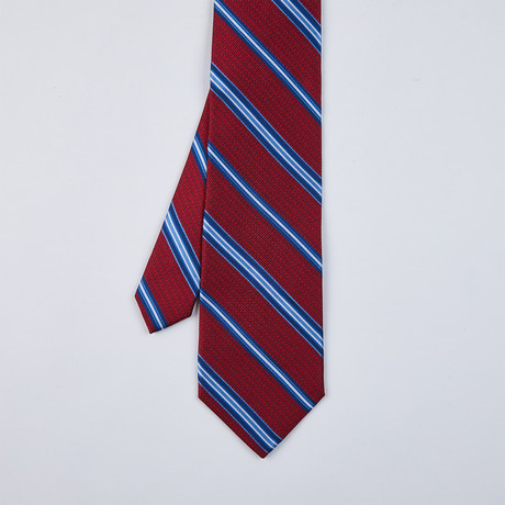 Classic Stripe Design Tie // Red