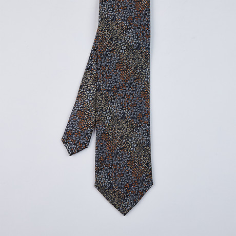 Abstract Floral Design Tie // Gray