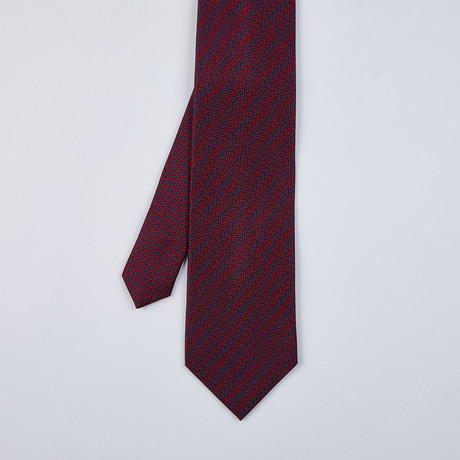 Textured Tonal Neat Tie // Red