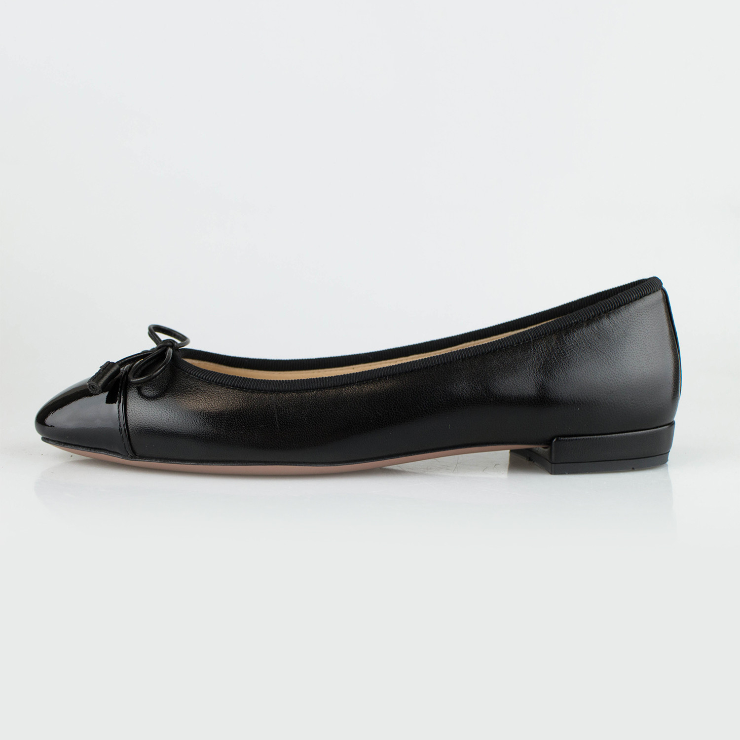 Prada // Leather Ballet Flats // Black (Euro: 35) - Designer Women's ...