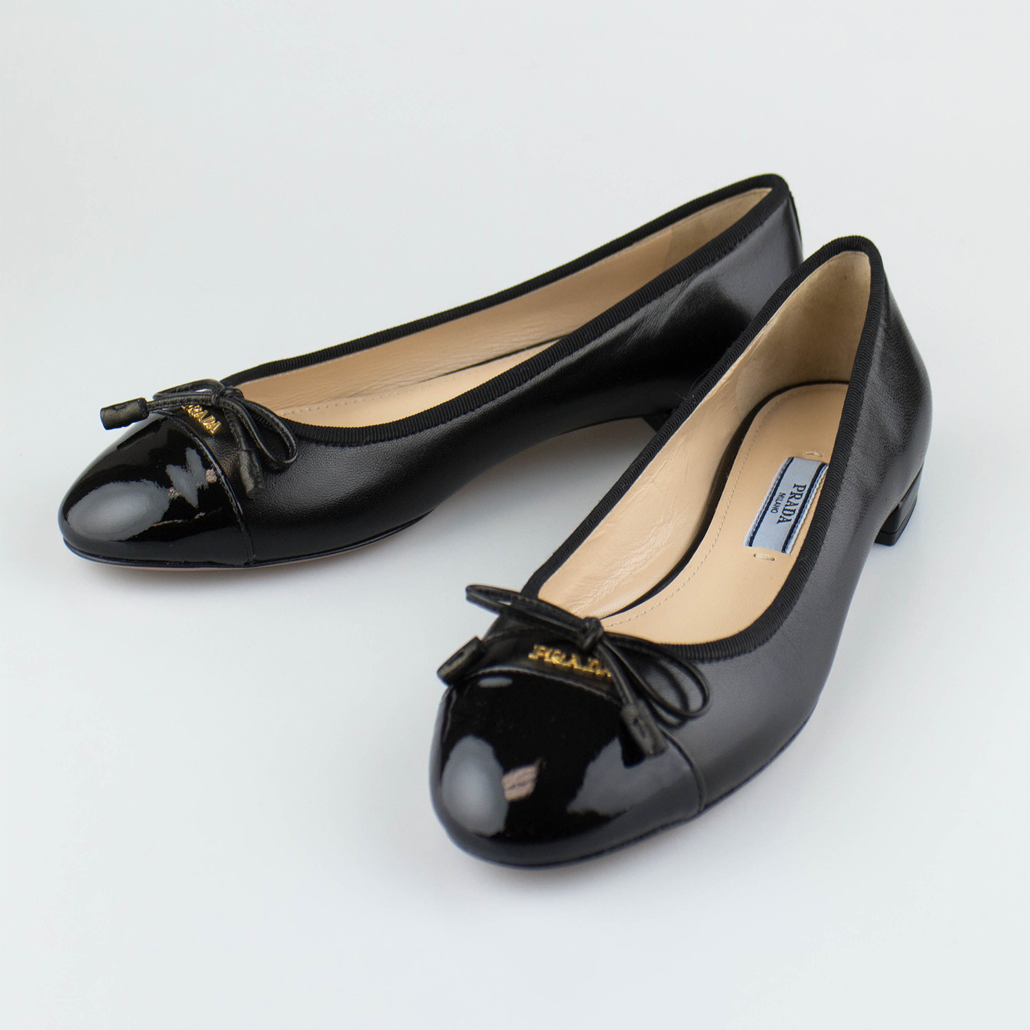 Prada // Leather Ballet Flats // Black 