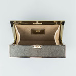 Anya Hindmarch // Back In 5 Minutes Leather Clutch // Silver