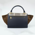Céline // Trapeze Leather + Suede Shoulder Handbag // Multicolor
