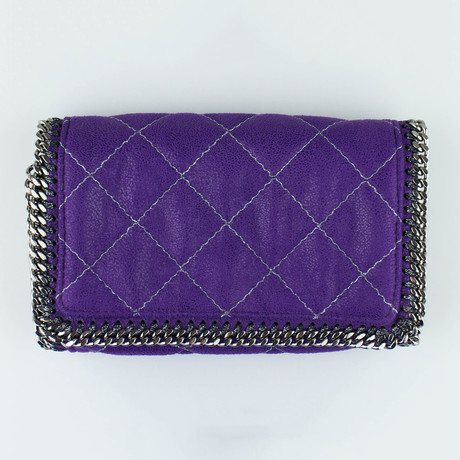 Stella McCartney // Quilted Leather Falabella Crossbody Bag // Purple