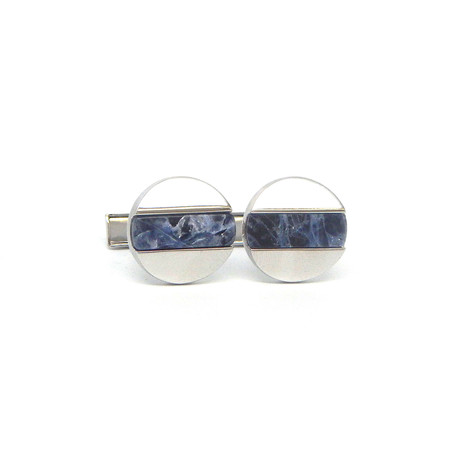 Lapis Stone Cufflinks // Silver + Blue