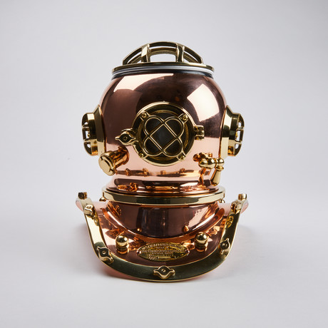 Brass & Copper Dive Helmet Ice Bucket