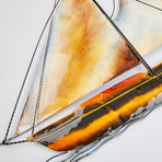 Metal Sailboat Wall Sculpture