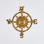 Antique Brass Compass Rose // 12"