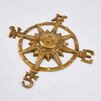 Antique Brass Compass Rose // 12"