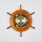 Porthole Ship Wheel Clock // Wharton