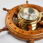 Porthole Ship Wheel Clock // Wharton