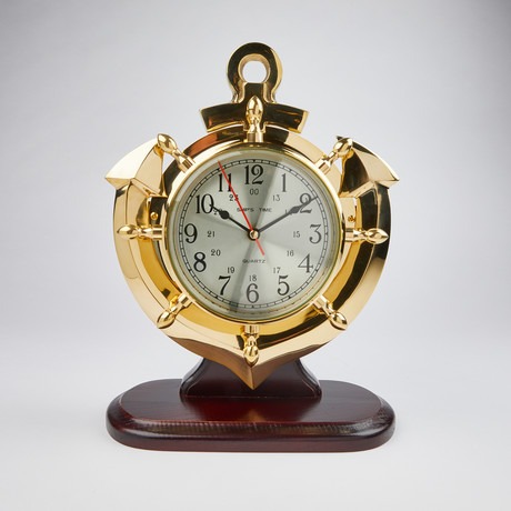 Brass Anchor Clock