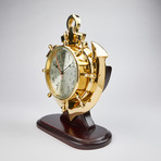 Brass Anchor Clock