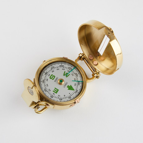 Military Lensatic Brass Compass