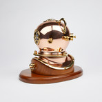 Brass Dive Helmet Clock