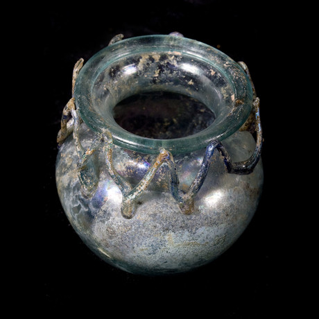 Roman Glass Aryballos - Italy '100-300' AD