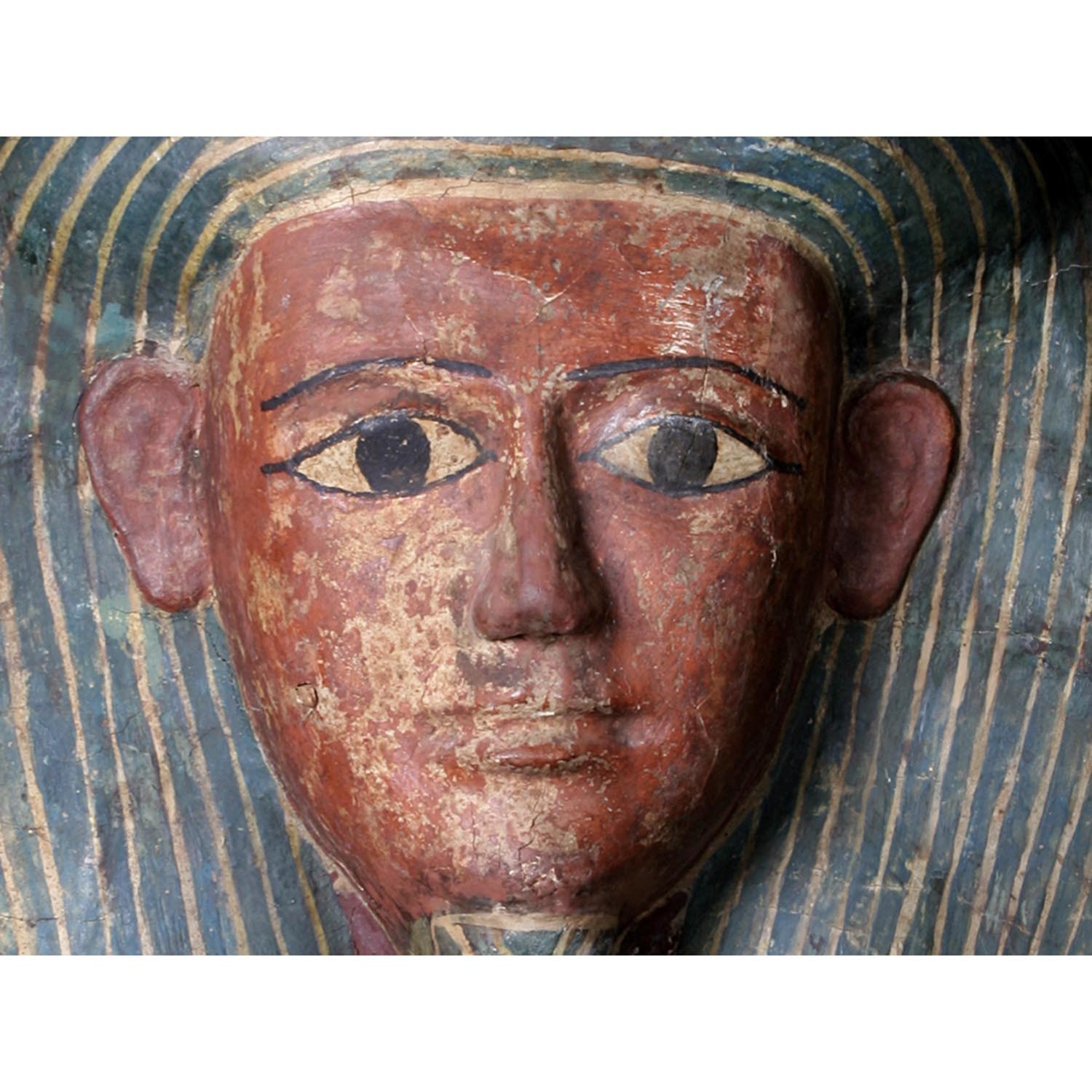 Egyptian Red Sarcophagus Lid Mask Muzeion Touch Of Modern