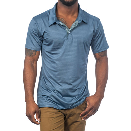 Ace Fitness Tech Polo // Textured Blue (S)
