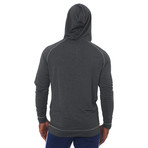 Ringside Fitness Tech Henley Hooded Pullover // Charcoal (L)