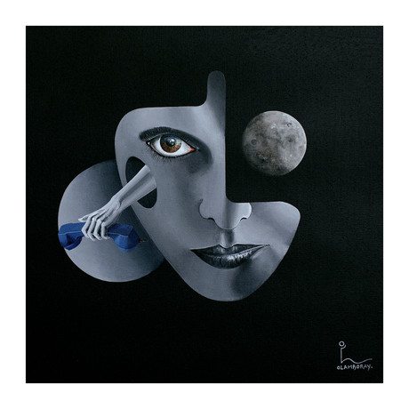 Call Me, I'm on the Moon (15"W x 15"H x 1.5"D)