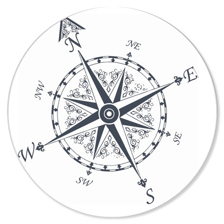 Nautical Compass (16"W x 16"H x 1"D)