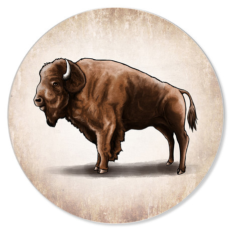 Rustic Buffalo (16"W x 16"H x 1"D)