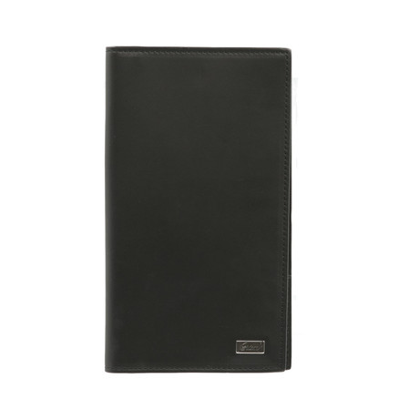 Long Bi-Fold Card Wallet // Black