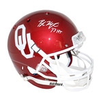 Baker Mayfield Signed OK Sooners Replica Helmet + Heisman Trophy Inscription