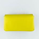 Leather Micro Bad Bugs Baguette Messenger Bag // Lime Green