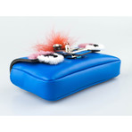 Fendi // Leather Micro Bad Bugs Baguette Messenger Bag // Royal Blue