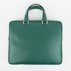 Leather Business Briefcase // Green