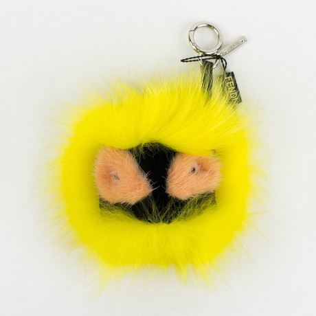 Fur Bad Bugs Handbag Key Charm // Yellow