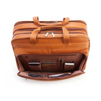 15" Laptop Expandable Brief // Colombian Leather