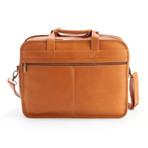 15" Laptop Expandable Brief // Colombian Leather