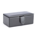 Italian Leather Cufflink Storage Box // 2 Pairs