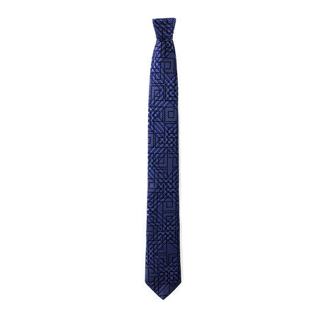Honeycomb Tie // Purple + Navy