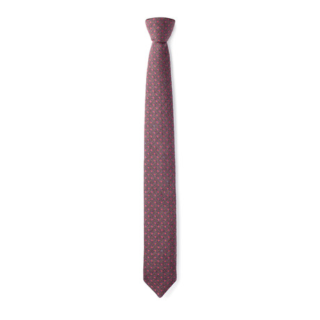 Large Weave Tie // Green + Purple