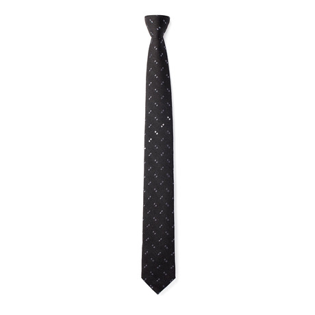 Paired Squares Tie // Black + Gray